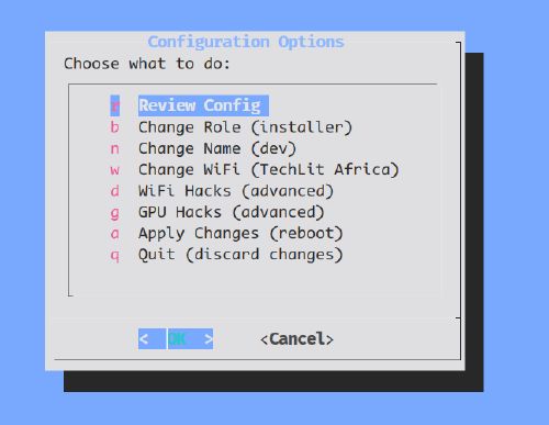 Reconfigure terminal