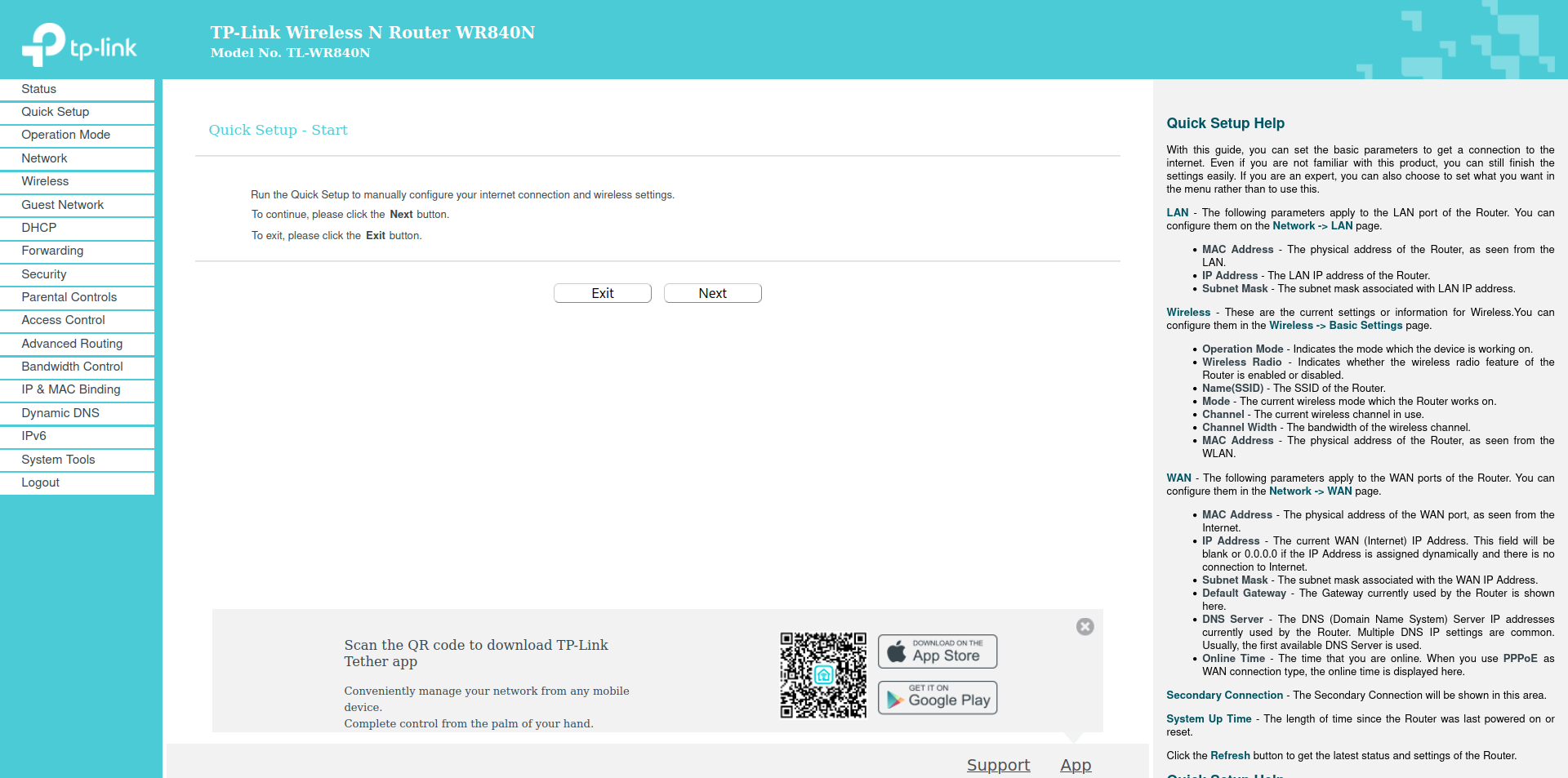 Web interface